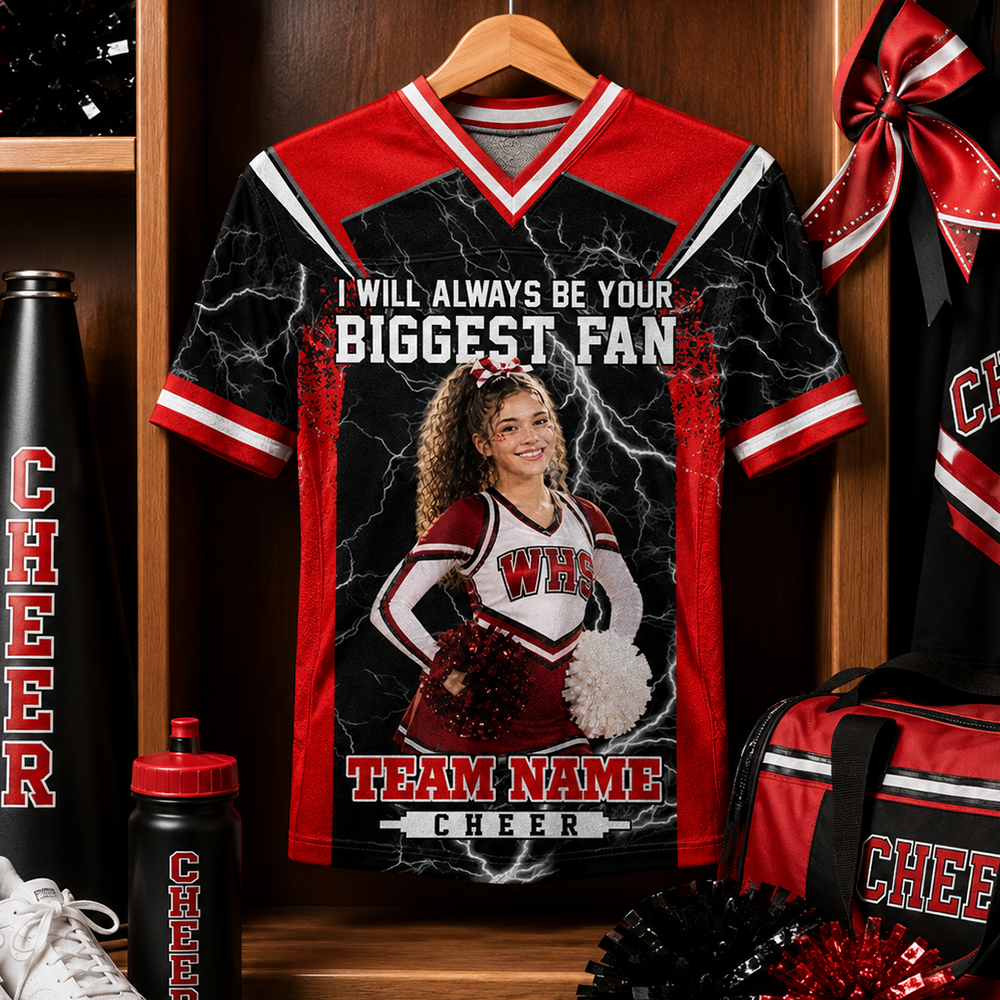 Custom I Will Always Be Your Biggest Fan Shirt, Cheer Mom Shirt,  Cheerleader Gift L0411 Hv01