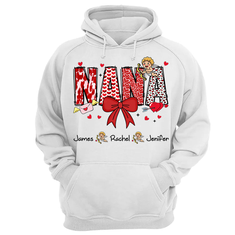 Personalized Valentine Mama Coquette Shirt For Mimi Nana Mom Grandma - Custom Kid Names Tu20