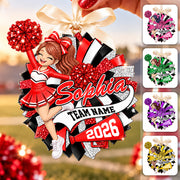 Custom Cheerleader 2D Flat Ornament  Cheerleading Christmas, Cheer Team Senior Night Gift L0411 Hv01