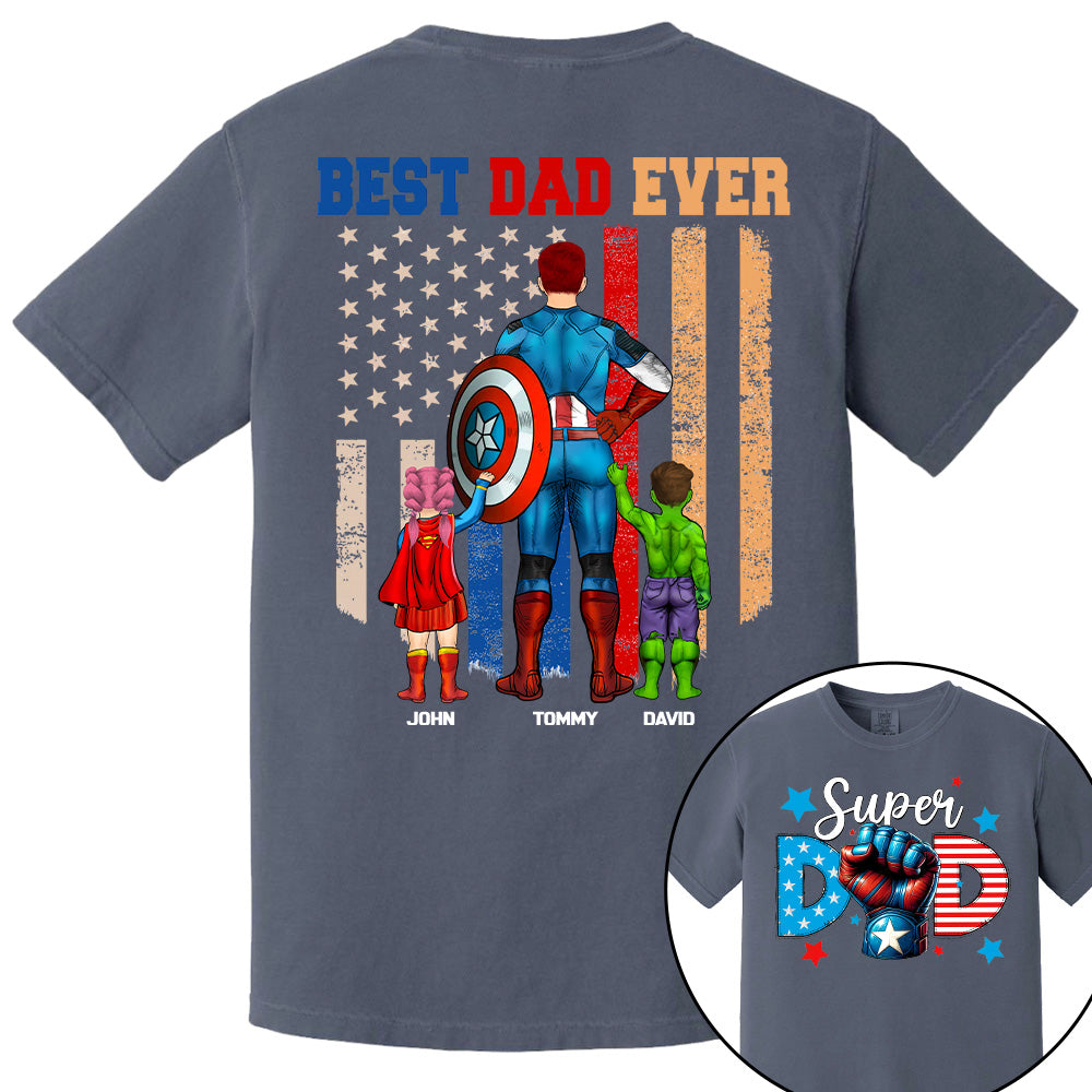 Super Dad, Best Dad Ever, Happy Father's Day 2025, Personalized Shirt T1807 Pt99
