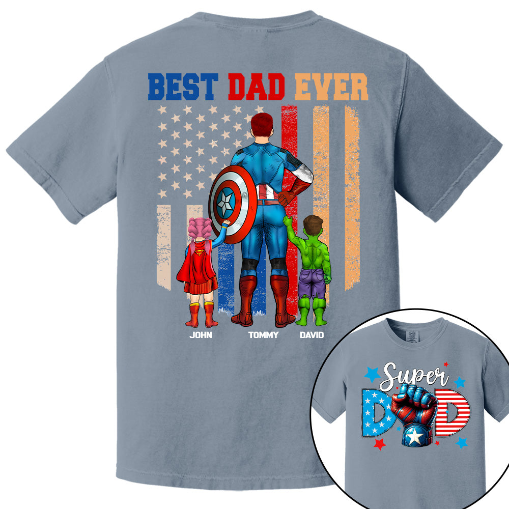 Super Dad, Best Dad Ever, Happy Father's Day 2025, Personalized Shirt T1807 Pt99