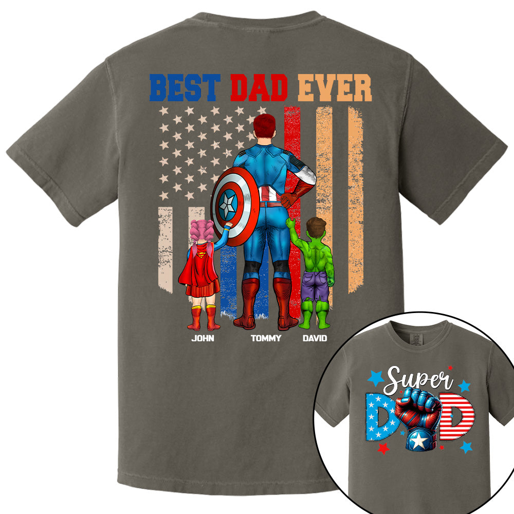Super Dad, Best Dad Ever, Happy Father's Day 2025, Personalized Shirt T1807 Pt99