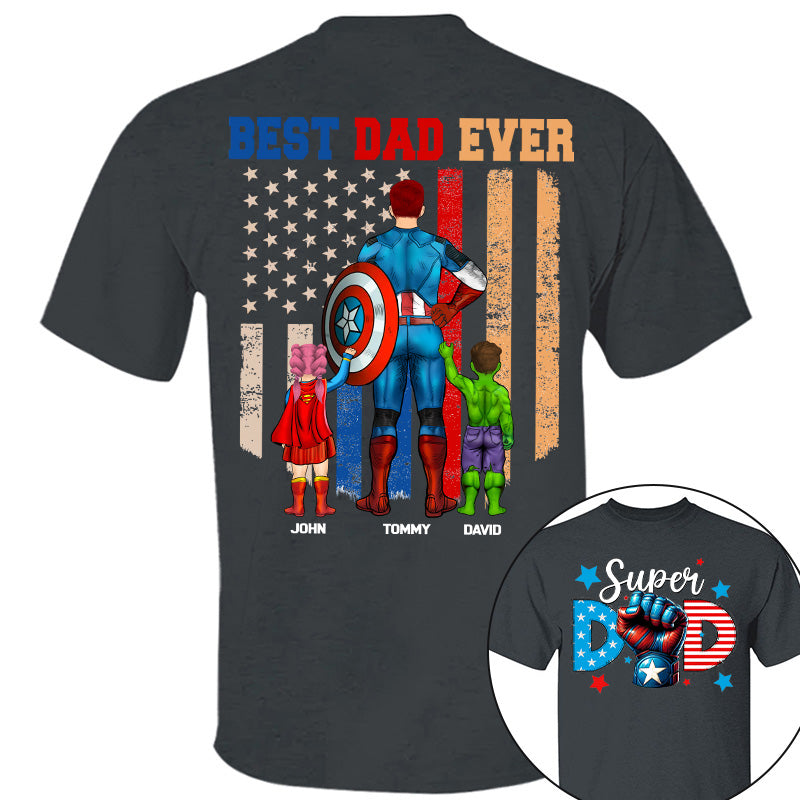 Super Dad, Best Dad Ever, Happy Father's Day 2025, Personalized Shirt T1807 Pt99