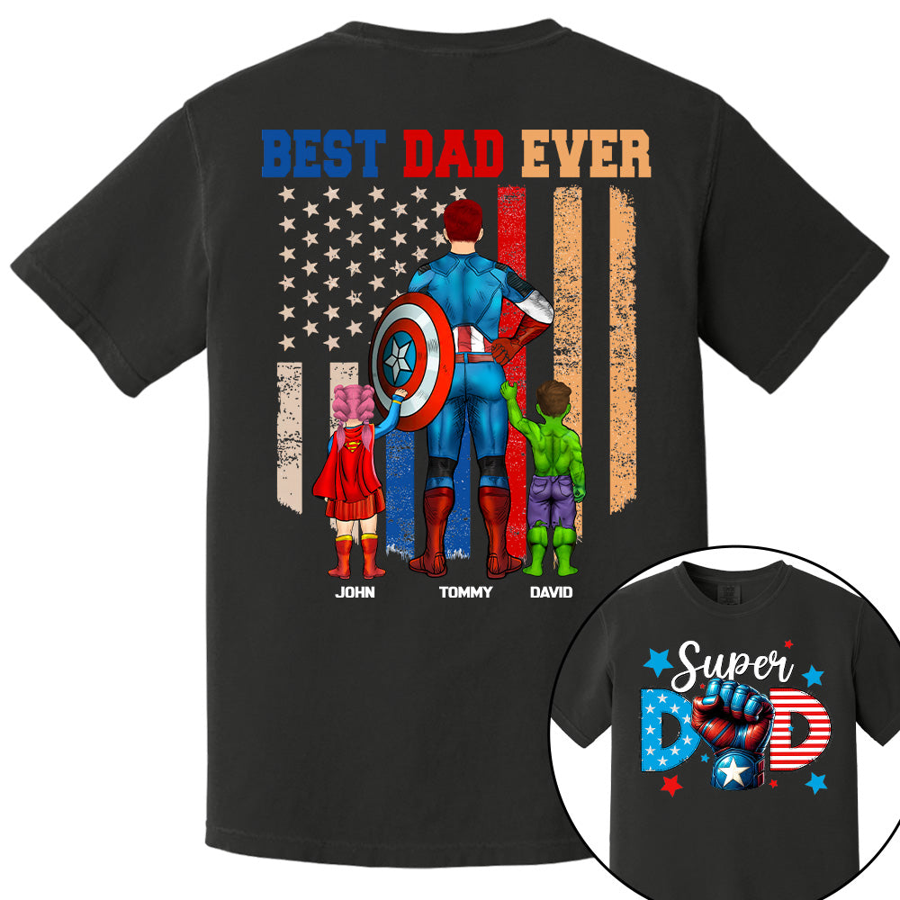 Super Dad, Best Dad Ever, Happy Father's Day 2025, Personalized Shirt T1807 Pt99