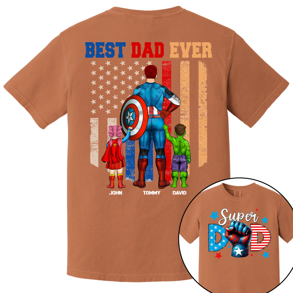Super Dad, Best Dad Ever, Happy Father's Day 2025, Personalized Shirt T1807 Pt99