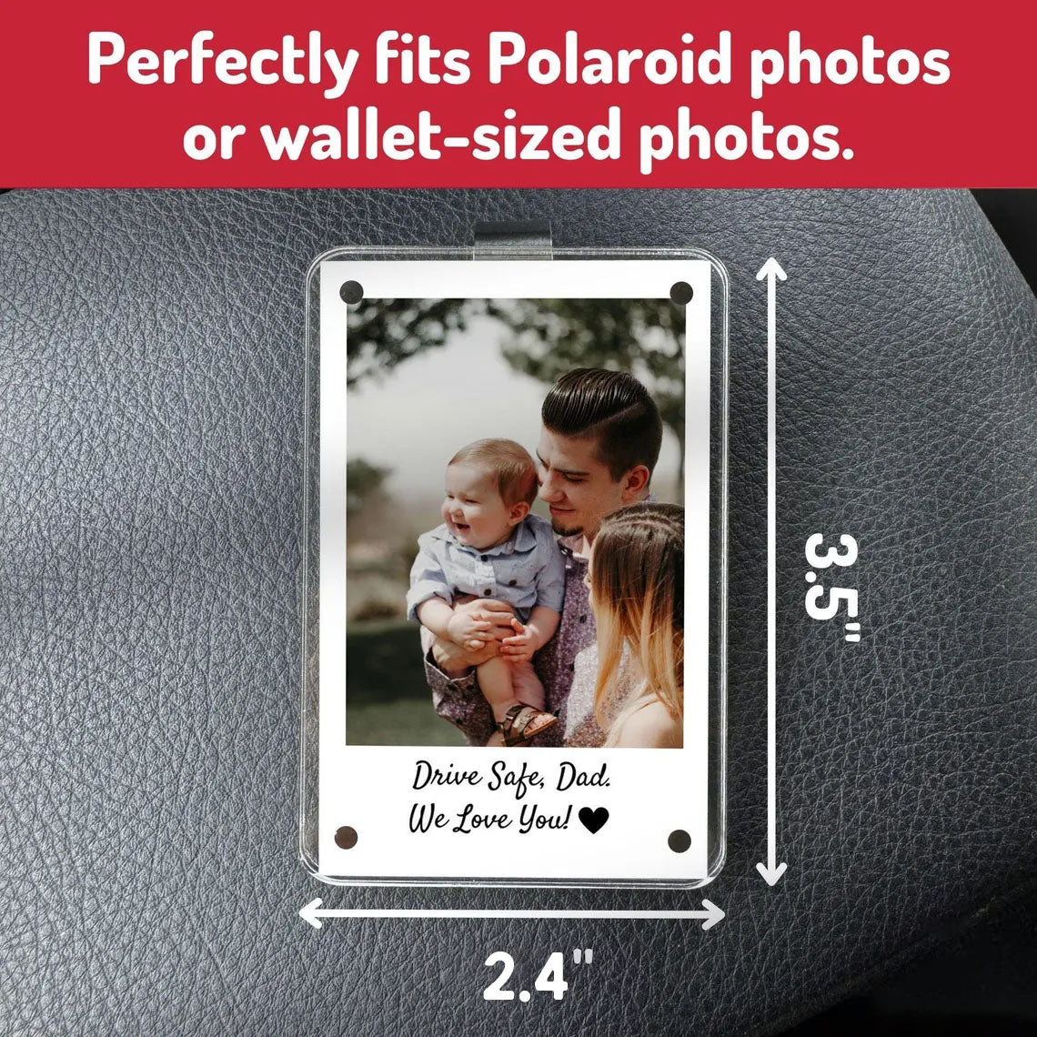 Dad Gifts Custom Photo Car Visor Clip Personalized Father's Day Gift for Him Unique Gift for Dad from Son or Daughter Sentimental Keepsake Pt99