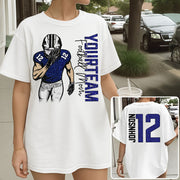 Custom Clipart Football Shirt - Personalized Shirt For Football Family NA04 Pt99