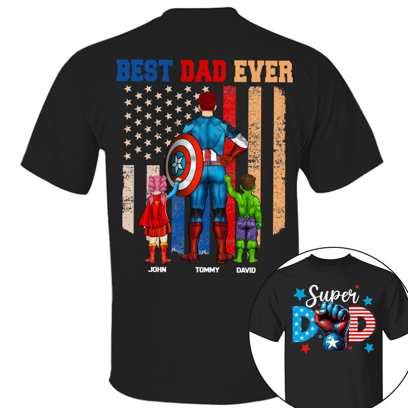 Super Dad, Best Dad Ever, Happy Father's Day 2025, Personalized Shirt T1807 Pt99