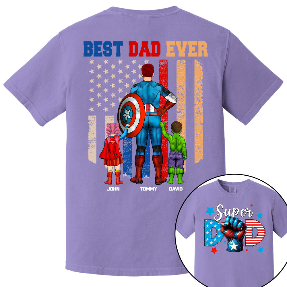 Super Dad, Best Dad Ever, Happy Father's Day 2025, Personalized Shirt T1807 Pt99