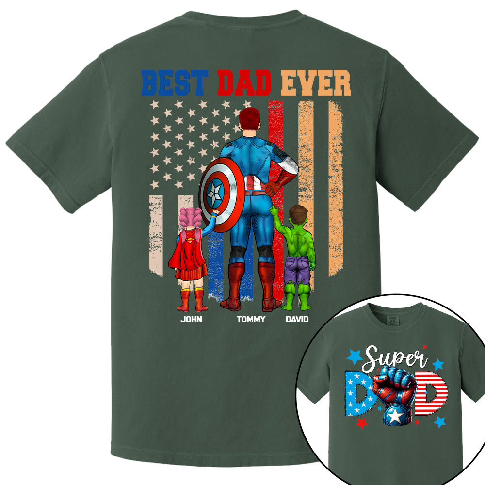 Super Dad, Best Dad Ever, Happy Father's Day 2025, Personalized Shirt T1807 Pt99