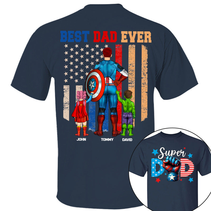 Super Dad, Best Dad Ever, Happy Father's Day 2025, Personalized Shirt T1807 Pt99