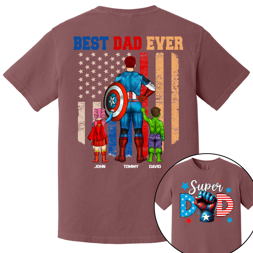 Super Dad, Best Dad Ever, Happy Father's Day 2025, Personalized Shirt T1807 Pt99