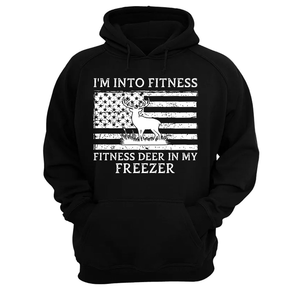 Personalized I'm Into Fitness Fitness Deer in My Freezer Shirt Gift for Hunter, Hunting Lovers Pt99