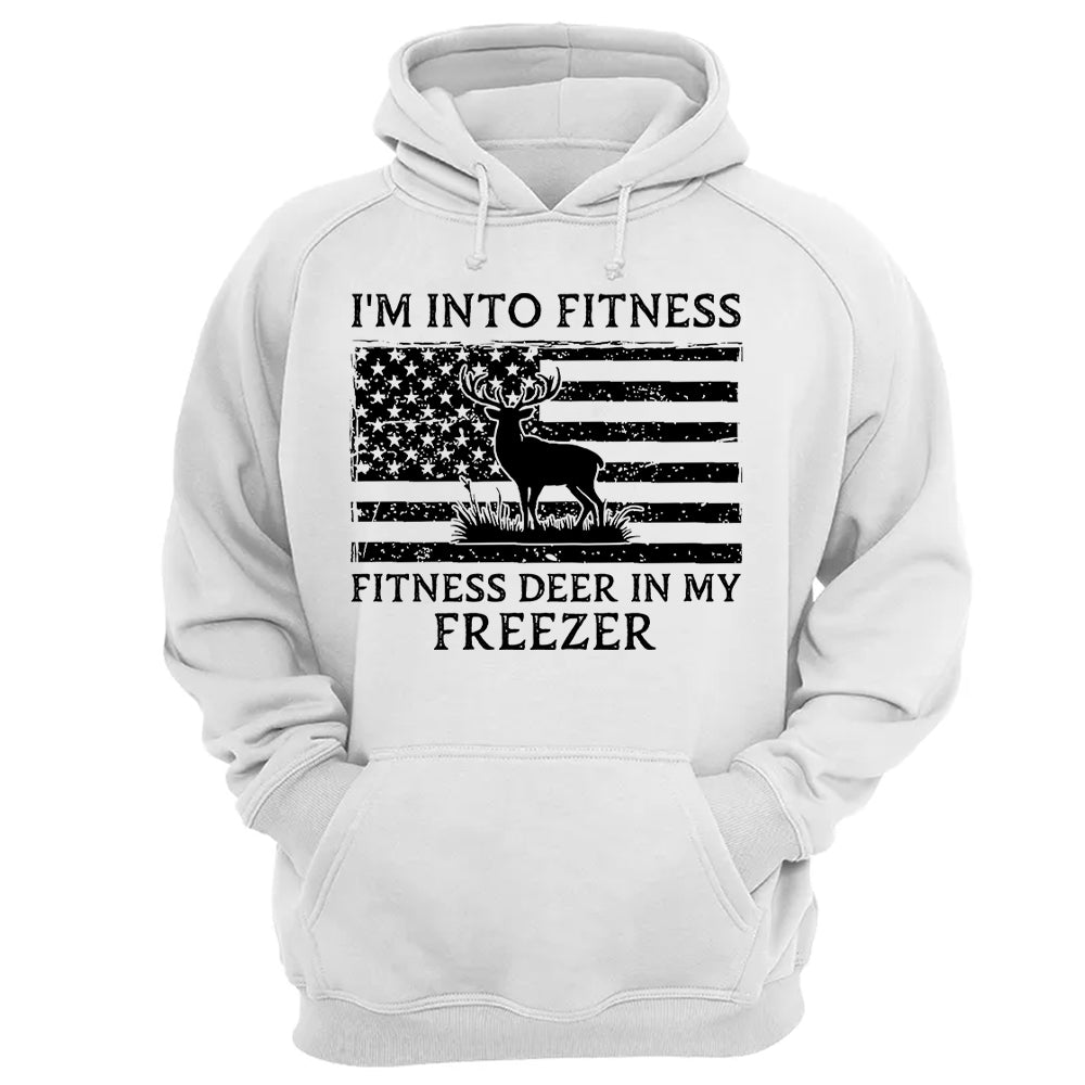 Personalized I'm Into Fitness Fitness Deer in My Freezer Shirt Gift for Hunter, Hunting Lovers Pt99