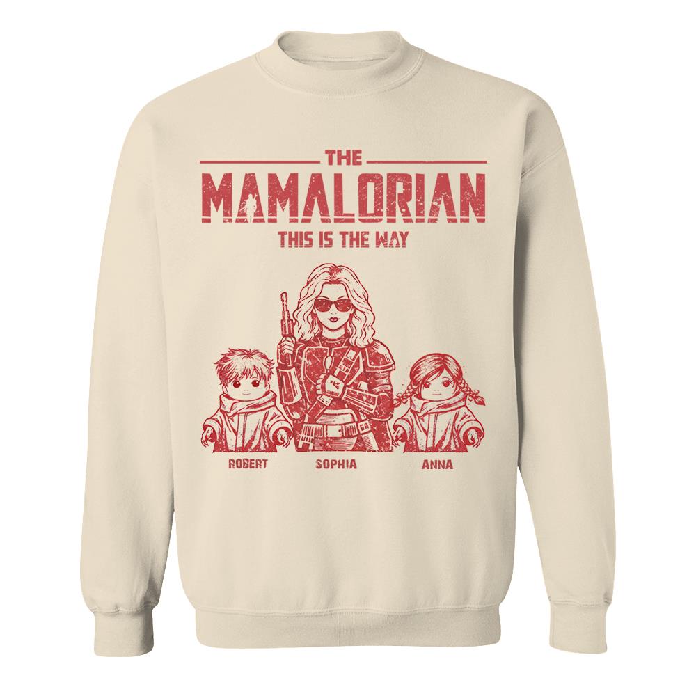 The Momalorian This Is The Way - Personalized Vintage Style Shirt For Mom (Mom/Dad Version) Nh00