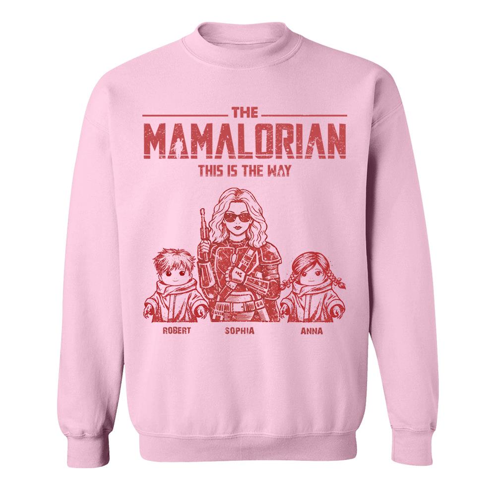 The Momalorian This Is The Way - Personalized Vintage Style Shirt For Mom (Mom/Dad Version) Nh00