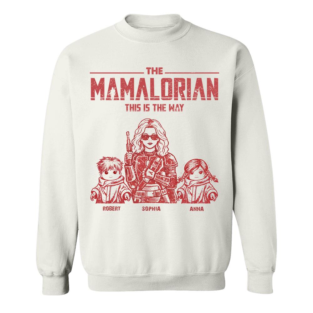 The Momalorian This Is The Way - Personalized Vintage Style Shirt For Mom (Mom/Dad Version) Nh00