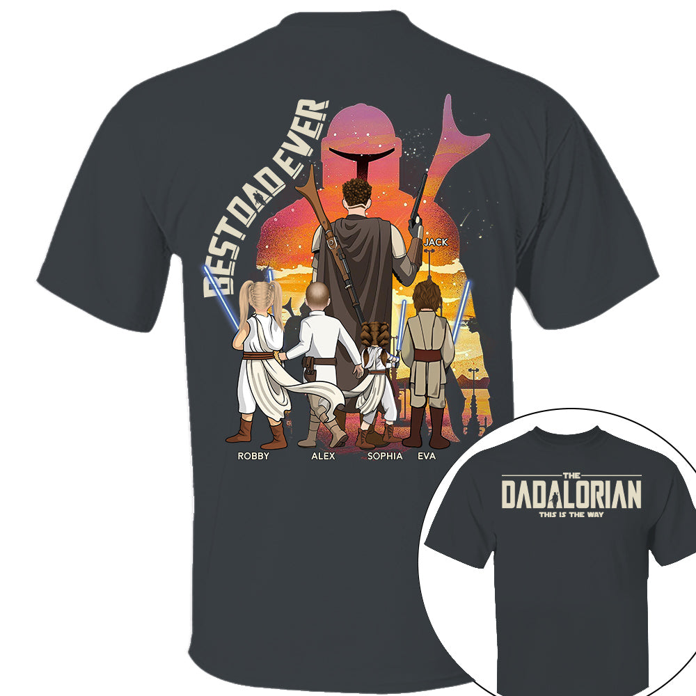Best Dad Ever - The Dadalorian Personalized Shirt Gift For Dad - Custom Father's Day Gift Ver3 Nh00