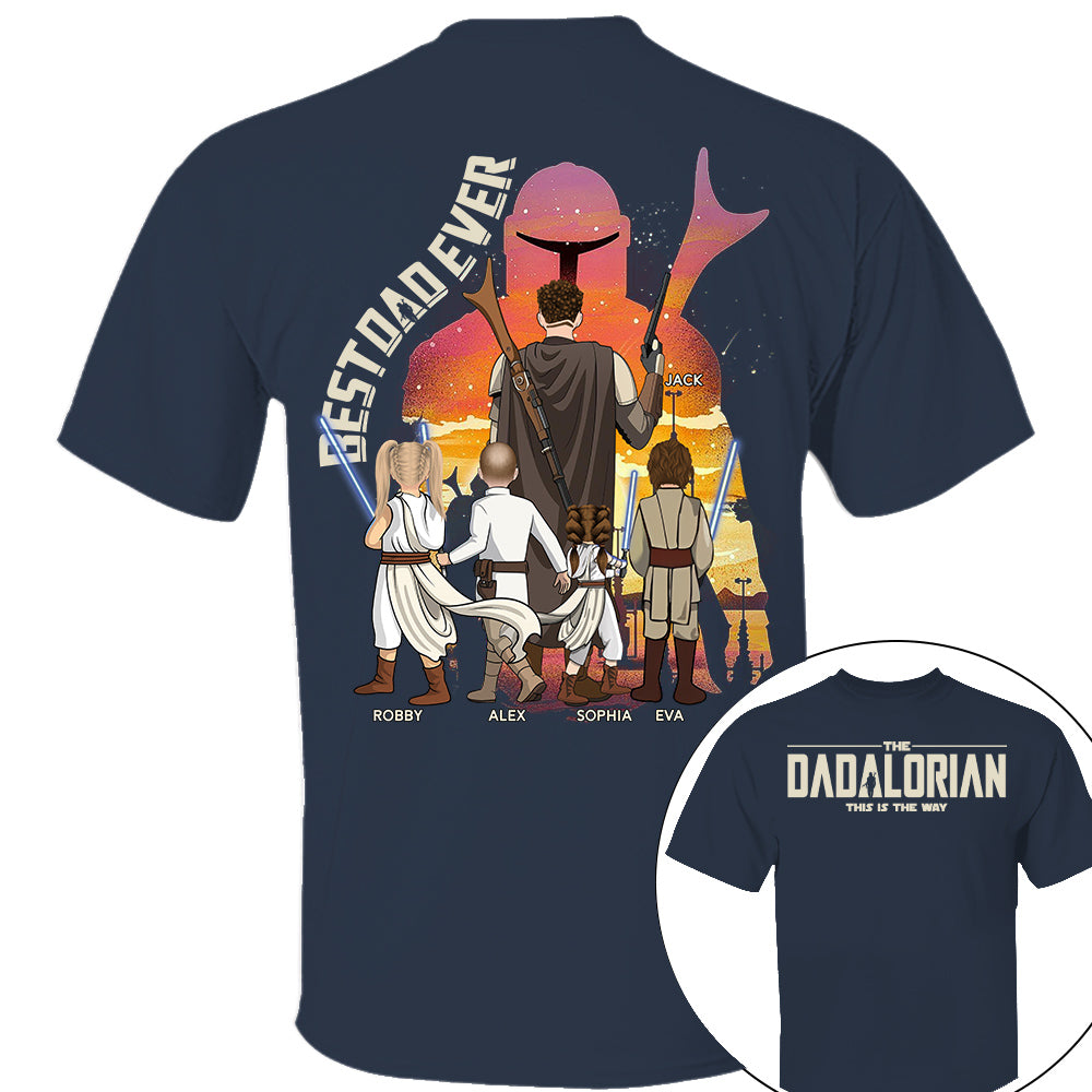 Best Dad Ever - The Dadalorian Personalized Shirt Gift For Dad - Custom Father's Day Gift Ver3 Nh00