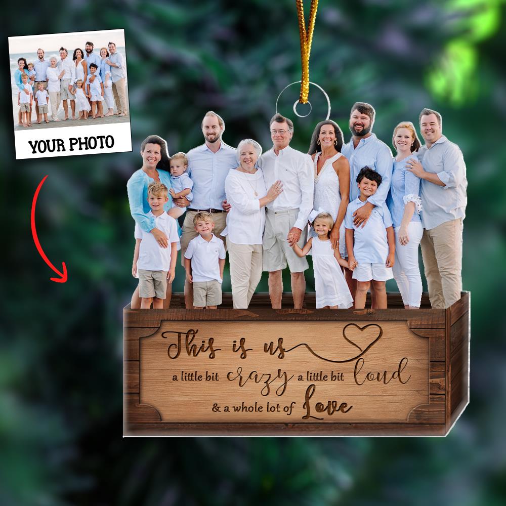 Personalized Car Hanging Ornament - Gift For Family - Custom Your Photo Car Hanging No Gift Box