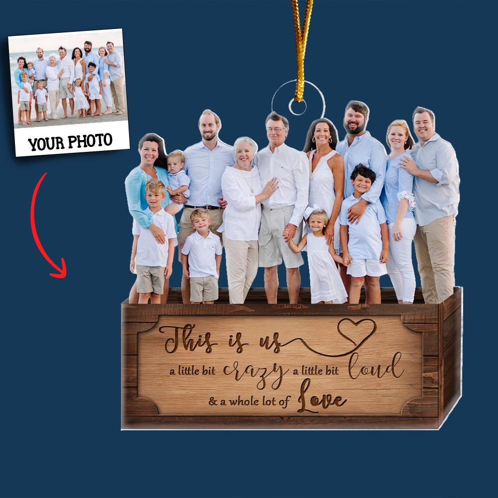 Personalized Car Hanging Ornament - Gift For Family - Custom Your Photo Car Hanging No Gift Box