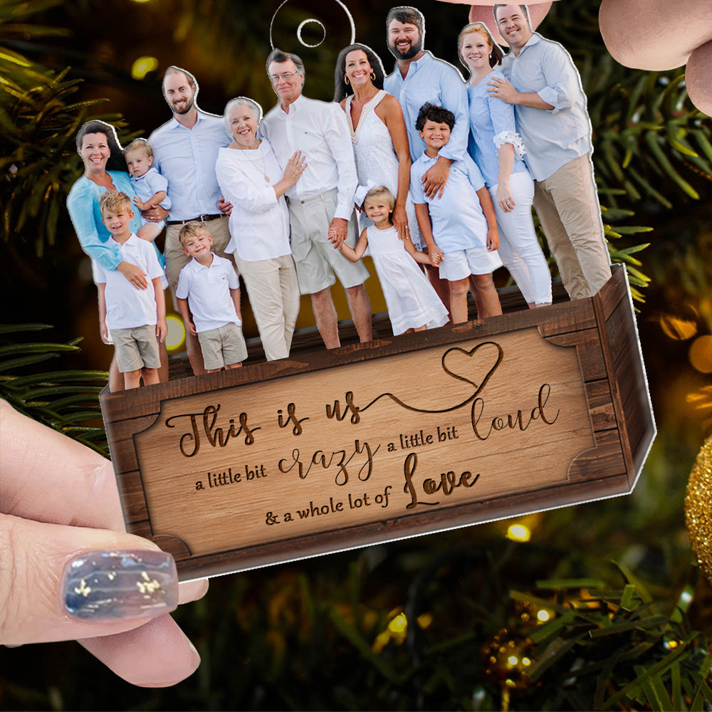 Personalized Car Hanging Ornament - Gift For Family - Custom Your Photo Car Hanging No Gift Box