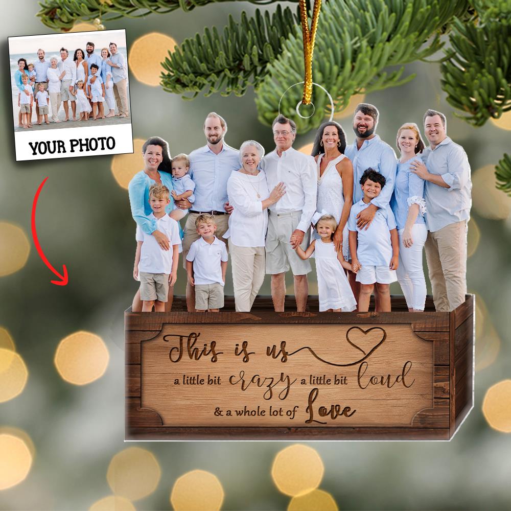 Personalized Car Hanging Ornament - Gift For Family - Custom Your Photo Car Hanging No Gift Box