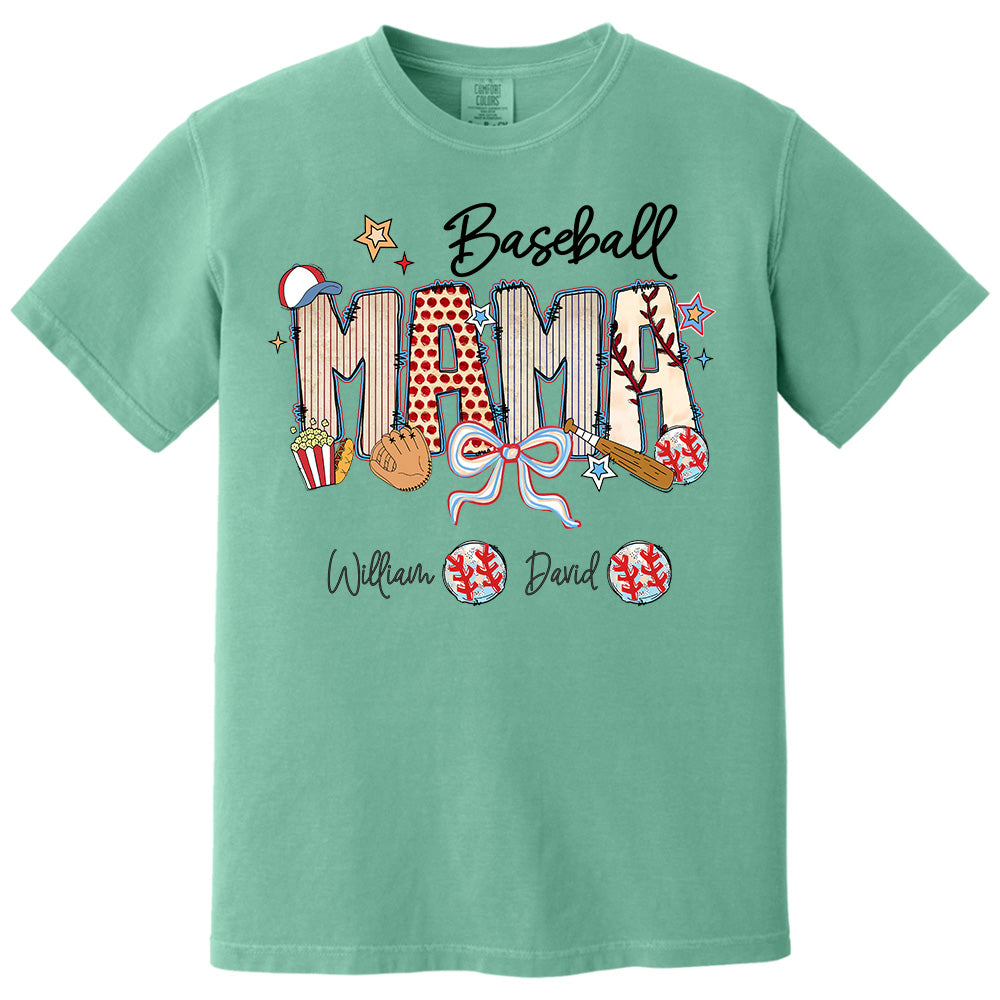 Baseball Mama - Personalized Shirt Gift For Grandma Vr2 Pt99