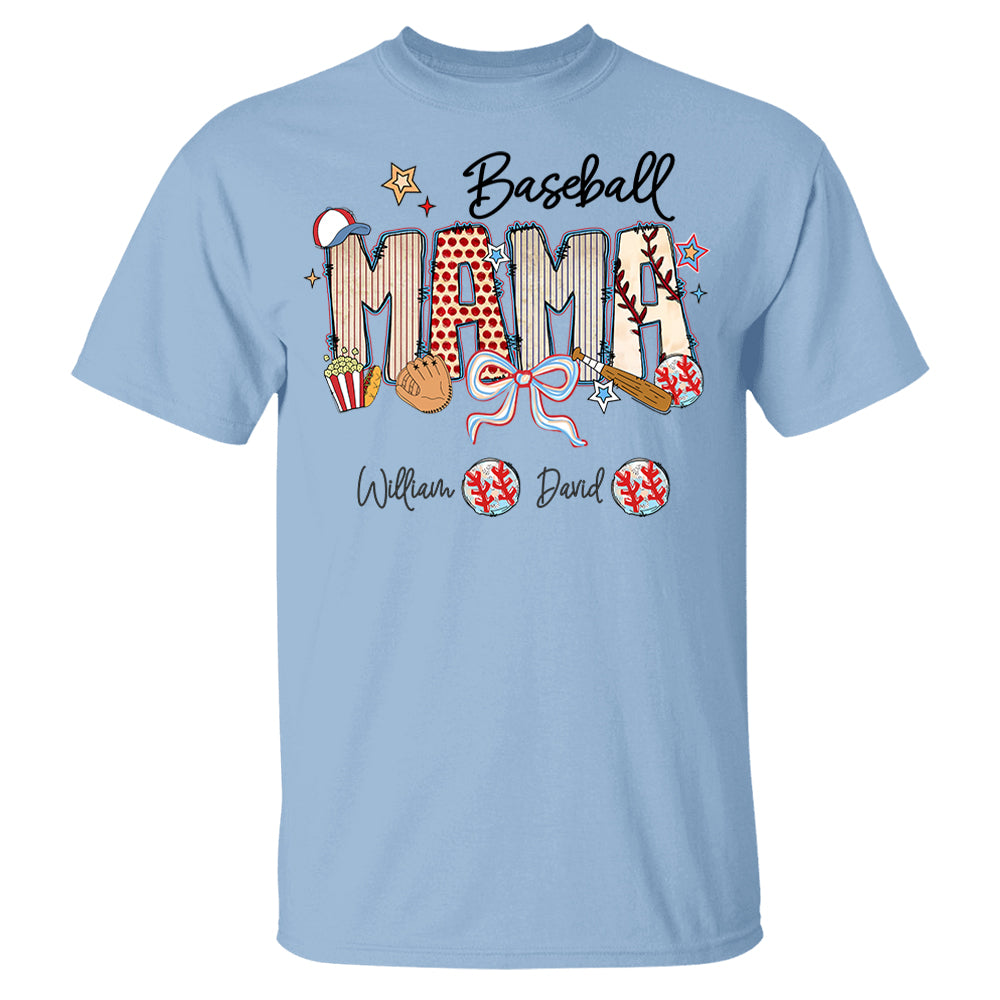 Baseball Mama - Personalized Shirt Gift For Grandma Vr2 Pt99