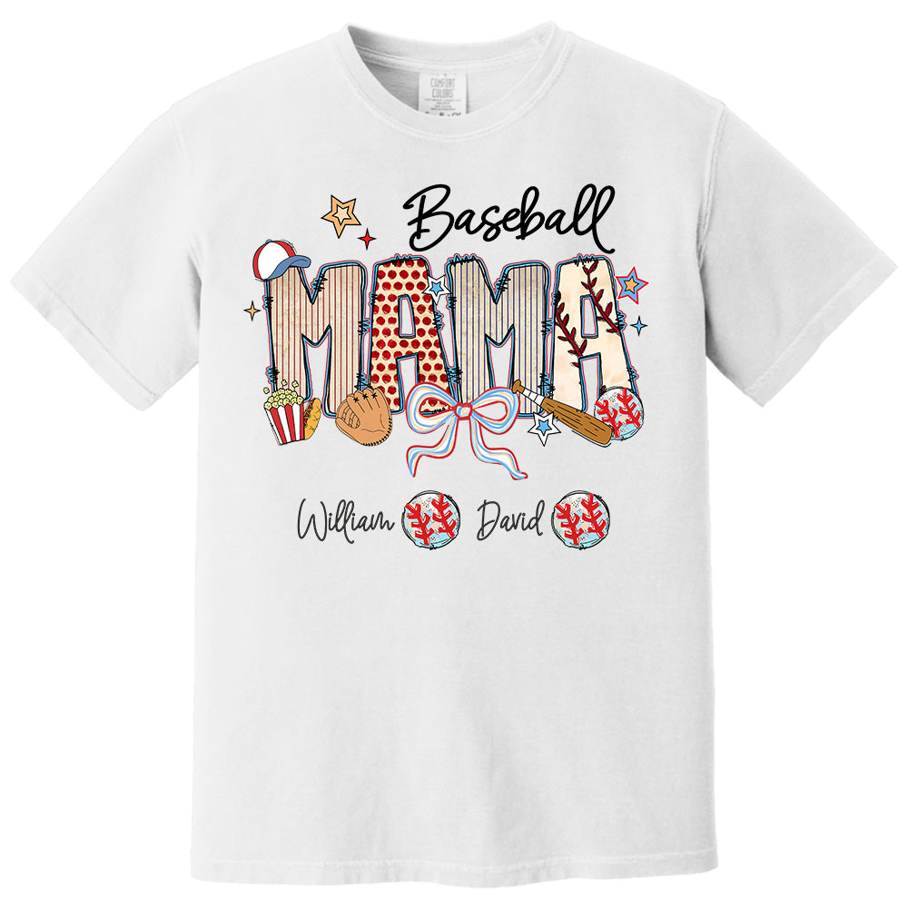 Baseball Mama - Personalized Shirt Gift For Grandma Vr2 Pt99