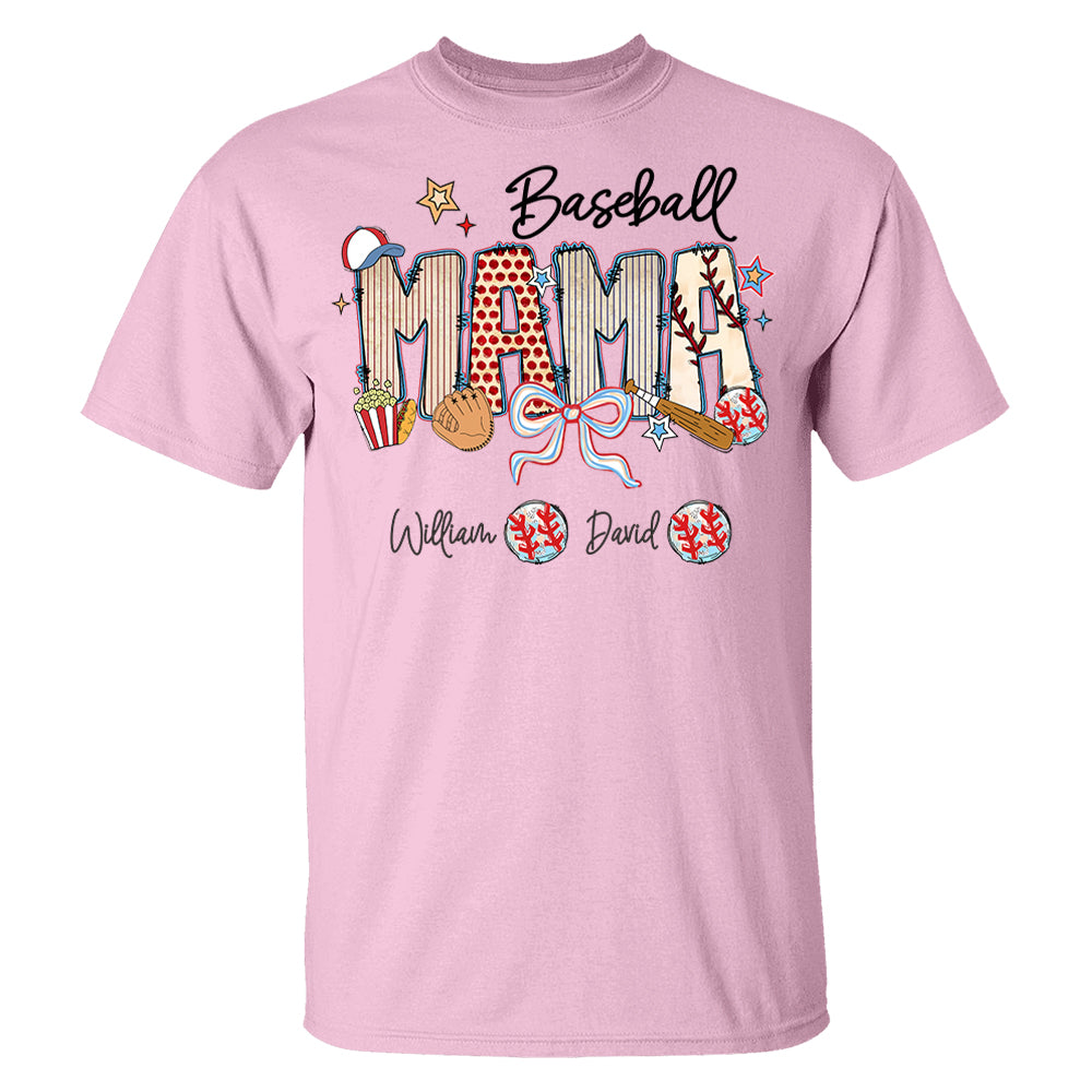 Baseball Mama - Personalized Shirt Gift For Grandma Vr2 Pt99