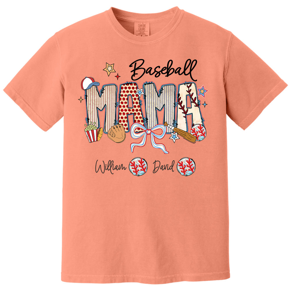 Baseball Mama - Personalized Shirt Gift For Grandma Vr2 Pt99