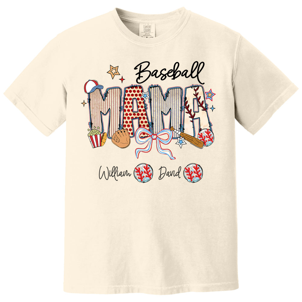 Baseball Mama - Personalized Shirt Gift For Grandma Vr2 Pt99