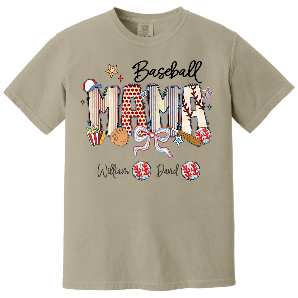 Baseball Mama - Personalized Shirt Gift For Grandma Vr2 Pt99