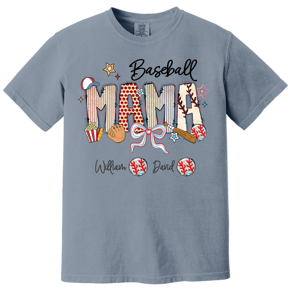 Baseball Mama - Personalized Shirt Gift For Grandma Vr2 Pt99