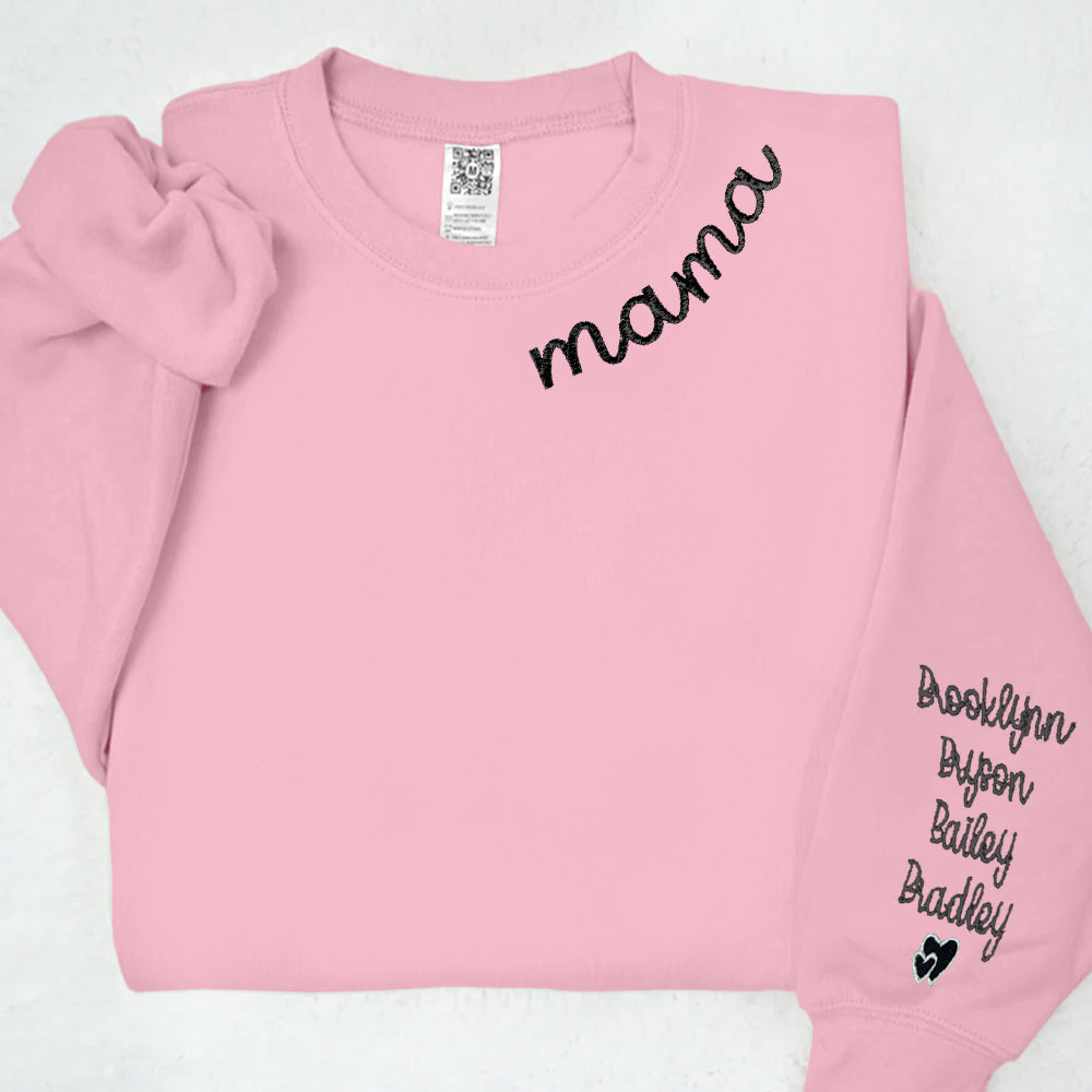 Custom Embroidered Stylish Mama Sweatshirt Customizable & Comfort Driven
