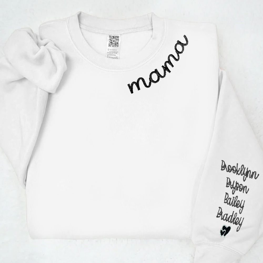 Custom Embroidered Stylish Mama Sweatshirt Customizable & Comfort Driven