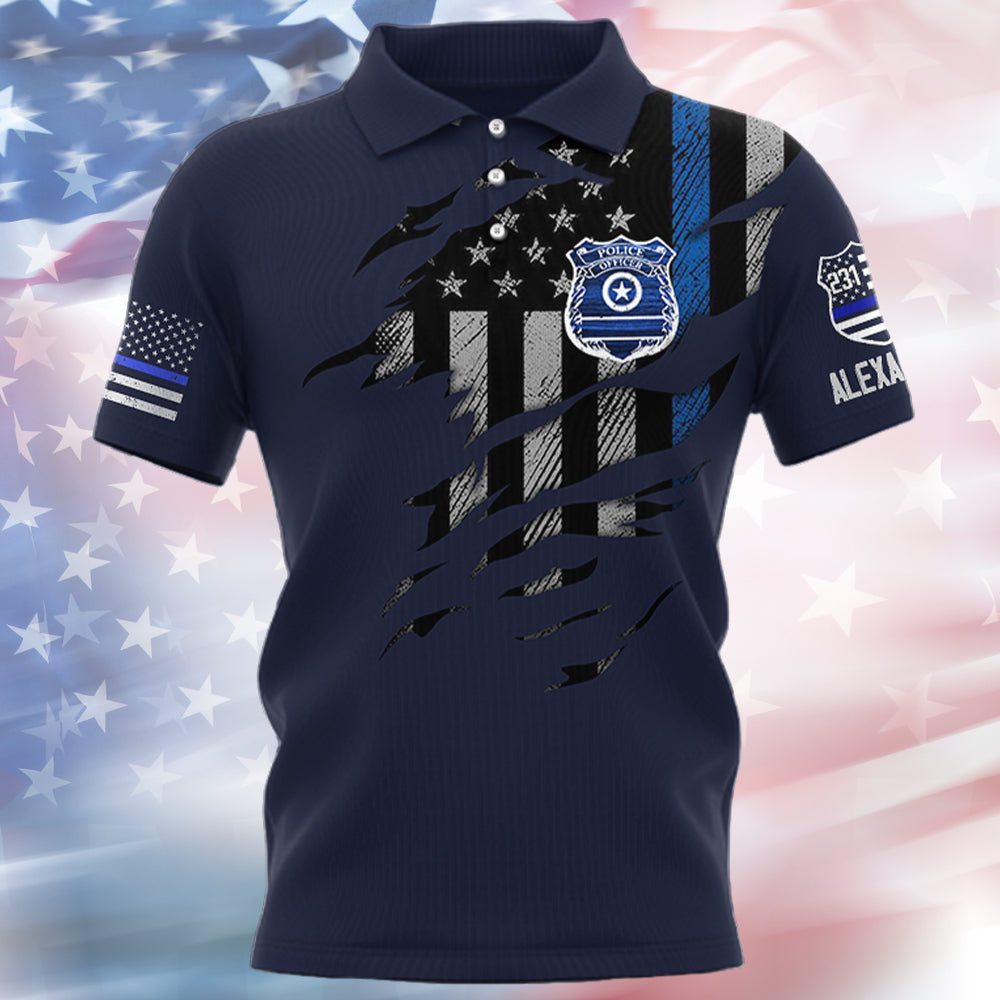 Back The Blue Personalized All Over Print Shirt Gift For Police T1807