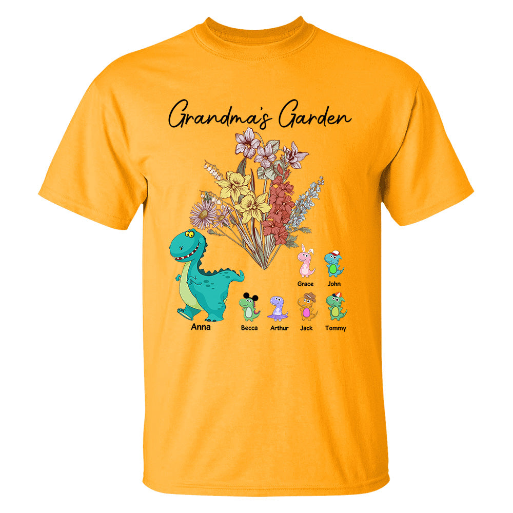 Custom Nana's Garden NanaSaurus And Kids Custom Shirt - Mother's Day Gift