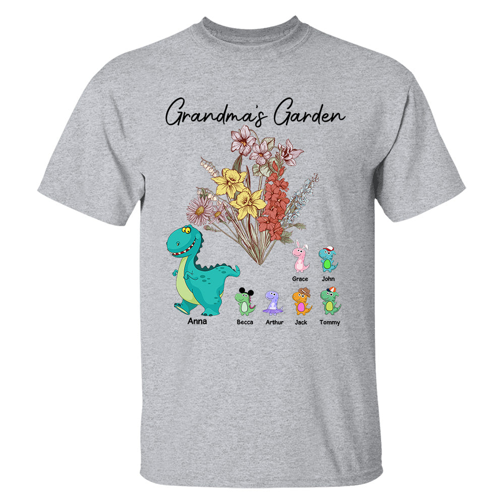 Custom Nana's Garden NanaSaurus And Kids Custom Shirt - Mother's Day Gift