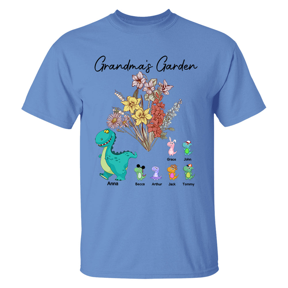 Custom Nana's Garden NanaSaurus And Kids Custom Shirt - Mother's Day Gift