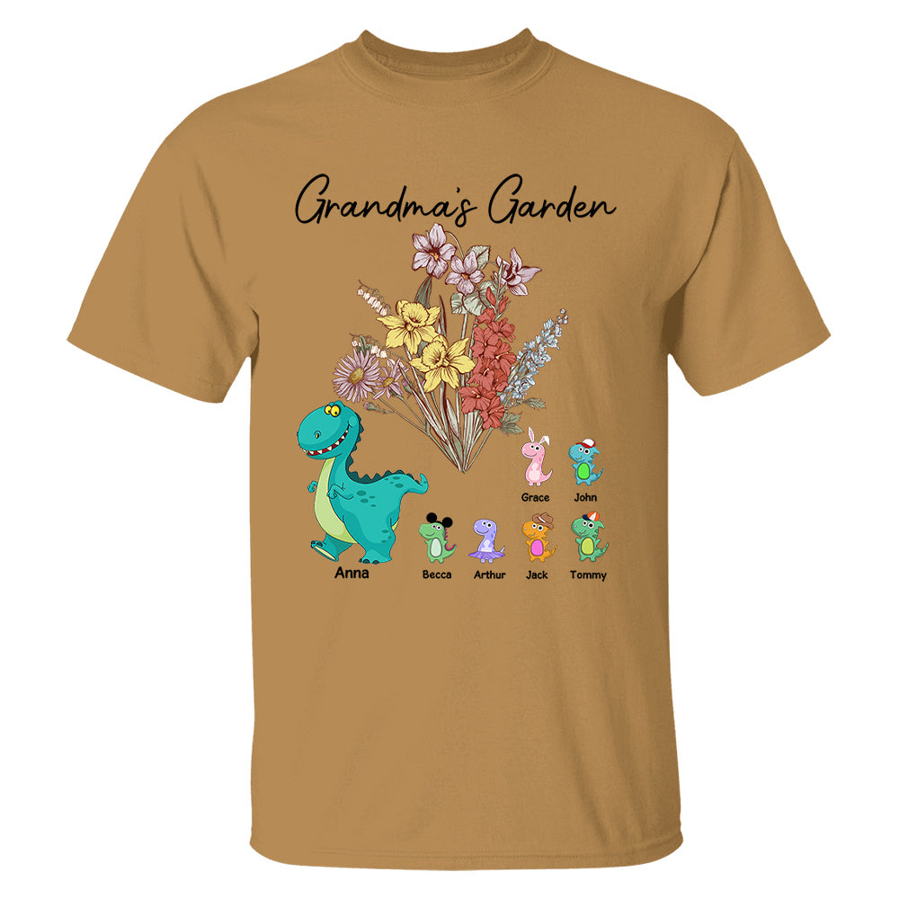 Custom Nana's Garden NanaSaurus And Kids Custom Shirt - Mother's Day Gift