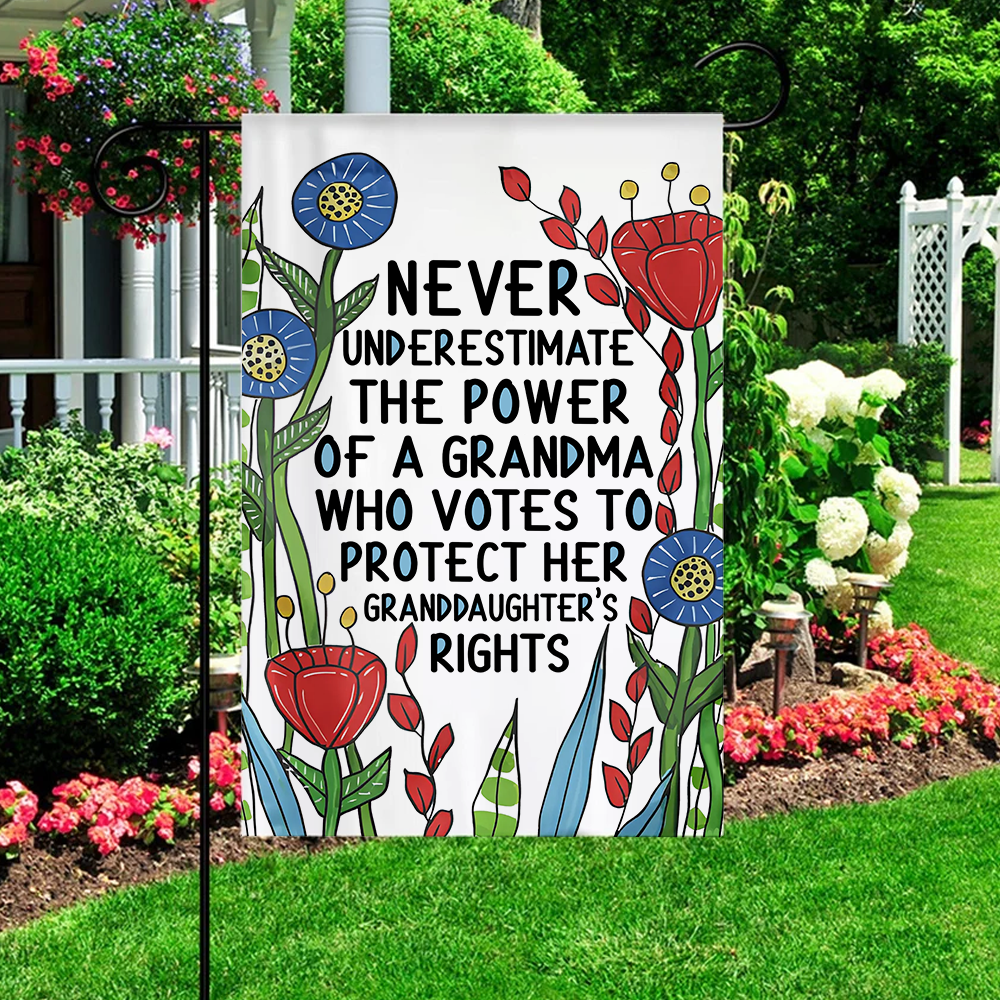 Personalized Never Underestimate The Power Of A Grandma Flag