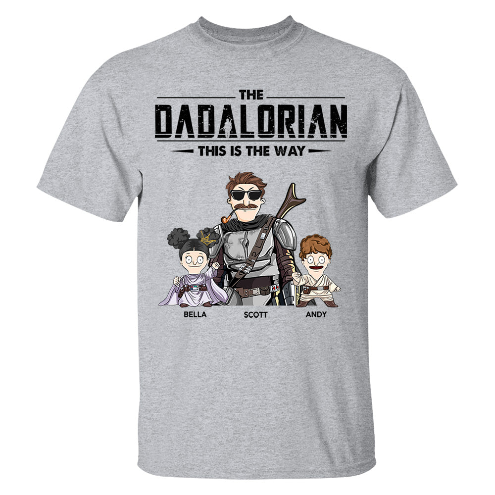 The Dadalorian This Is The Way Personalized Shirt Gift For Dad - Custom Nickname With Kids New Nh00