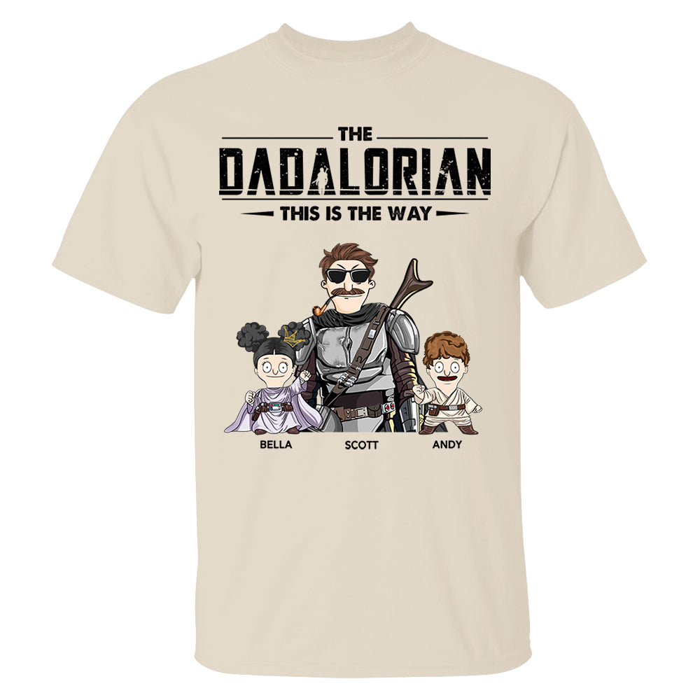 The Dadalorian This Is The Way Personalized Shirt Gift For Dad - Custom Nickname With Kids New Nh00