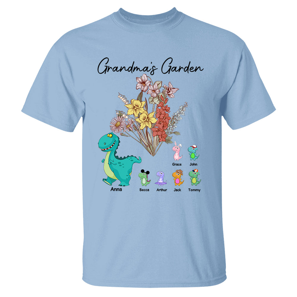 Custom Nana's Garden NanaSaurus And Kids Custom Shirt - Mother's Day Gift
