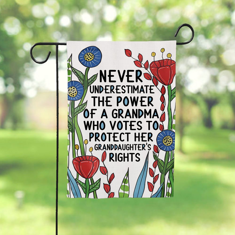 Personalized Never Underestimate The Power Of A Grandma Flag