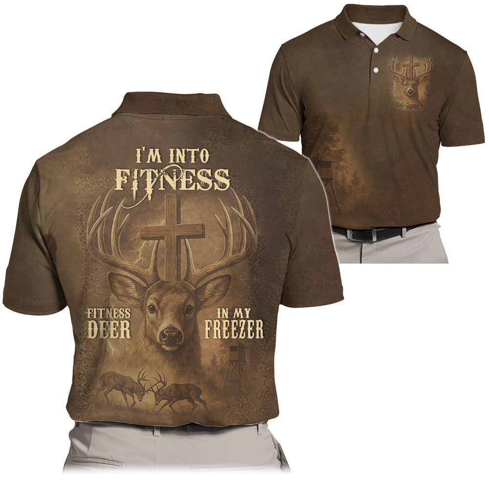 Deer Hunting Dad shirt, I'm Into Fitness Fitness Deer in My Freezer Shirt, Dad Shirt, Gift for Hunter, Hunting T-Shirt, Funny Husband Shirts Li29