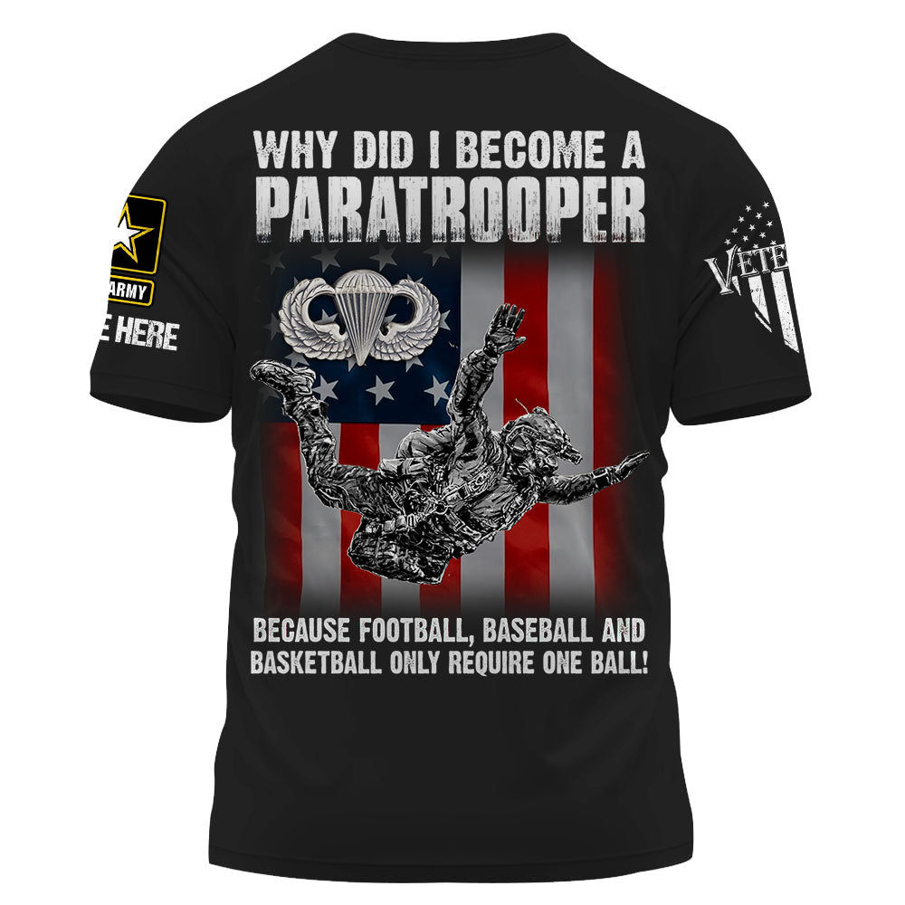 Personalized Shirt Why Did I Become A Veteran Custom All Branches K1702