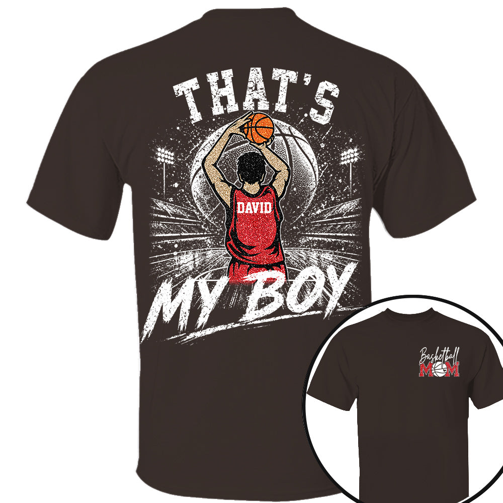 Personalized Basketball Mom Shirt, Custom Those Are My Boys T-Shirt, Team Name & Player Number Tee, Basketball Season Gift Na02 Nh00